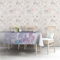 Christmas Aloha Hawaii Tiki Tablecloth Hibiscus Winter Colors - Polynesian Pride