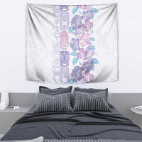 Christmas Aloha Hawaii Tiki Tapestry Hibiscus Winter Colors - Polynesian Pride