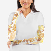 Christmas Aloha Hawaii Tiki Arm Sleeves Hibiscus Autumn Colors - Polynesian Pride