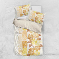 Christmas Aloha Hawaii Tiki Bedding Set Hibiscus Autumn Colors - Polynesian Pride