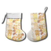Christmas Aloha Hawaii Tiki Christmas Stocking Hibiscus Autumn Colors - Polynesian Pride