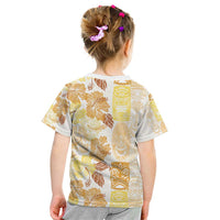 Christmas Aloha Hawaii Tiki Kid T Shirt Hibiscus Autumn Colors - Polynesian Pride