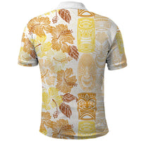 Christmas Aloha Hawaii Tiki Polo Shirt Hibiscus Autumn Colors - Polynesian Pride
