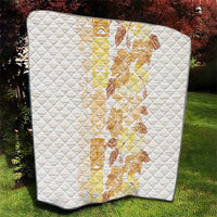 Christmas Aloha Hawaii Tiki Quilt Hibiscus Autumn Colors - Polynesian Pride