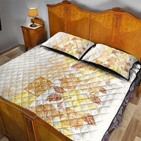 Christmas Aloha Hawaii Tiki Quilt Bed Set Hibiscus Autumn Colors - Polynesian Pride