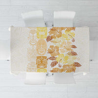 Christmas Aloha Hawaii Tiki Tablecloth Hibiscus Autumn Colors - Polynesian Pride