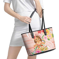 Aloha Hawaii Leather Tote Bag Kawaii Mele Kalikimaka - Pastel Fever