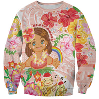 Aloha Hawaii Sweatshirt Kawaii Mele Kalikimaka - Pastel Fever