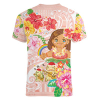 Aloha Hawaii Women V-Neck T-Shirt Kawaii Mele Kalikimaka - Pastel Fever