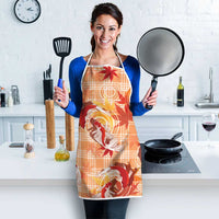 Orange Palaka Hawaii Aloha Apron Koi Pond Mix Japanese Maple - Polynesian Pride