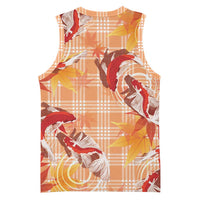 Orange Palaka Hawaii Aloha Basketball Jersey Koi Pond Mix Japanese Maple - Polynesian Pride