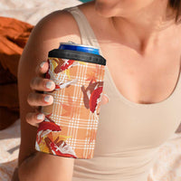 Orange Palaka Hawaii Aloha 4 in 1 Can Cooler Tumbler Koi Pond Mix Japanese Maple - Polynesian Pride