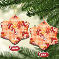 Orange Palaka Hawaii Aloha Ceramic Ornament Koi Pond Mix Japanese Maple - Polynesian Pride