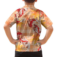 Orange Palaka Hawaii Aloha Family Matching Mermaid Dress and Hawaiian Shirt Koi Pond Mix Japanese Maple LT7 - Polynesian Pride