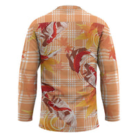 Orange Palaka Hawaii Aloha Hockey Jersey Koi Pond Mix Japanese Maple - Polynesian Pride