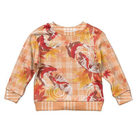 Orange Palaka Hawaii Aloha Kid Ugly Christmas Sweater Koi Pond Mix Japanese Maple - Polynesian Pride