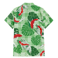 Lime Palaka Hawaii Aloha Family Matching Mermaid Dress and Hawaiian Shirt Koi Pond Mix Monstera LT7 - Polynesian Pride