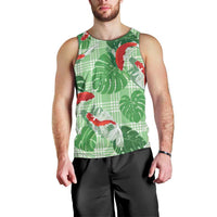 Lime Palaka Hawaii Aloha Men Tank Top Koi Pond Mix Monstera - Polynesian Pride