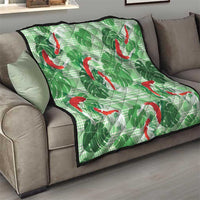 Lime Palaka Hawaii Aloha Quilt Koi Pond Mix Monstera - Polynesian Pride