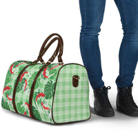 Lime Palaka Hawaii Aloha Travel Bag Koi Pond Mix Monstera - Polynesian Pride