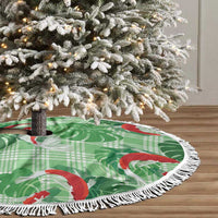 Lime Palaka Hawaii Aloha Tree Skirt Koi Pond Mix Monstera - Polynesian Pride