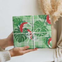 Lime Palaka Hawaii Aloha Wrapping Paper Koi Pond Mix Monstera