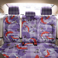 Lavender Palaka Hawaii Aloha Back Car Seat Cover Koi Pond Mix Orchids - Polynesian Pride