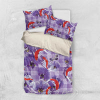 Lavender Palaka Hawaii Aloha Bedding Set Koi Pond Mix Orchids - Polynesian Pride