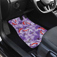 Lavender Palaka Hawaii Aloha Car Mats Koi Pond Mix Orchids - Polynesian Pride
