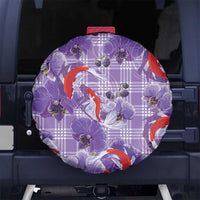 Lavender Palaka Hawaii Aloha Spare Tire Cover Koi Pond Mix Orchids - Polynesian Pride