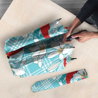 Turquoise Palaka Hawaii Aloha Umbrella Koi Pond Mix Plumeria - Polynesian Pride