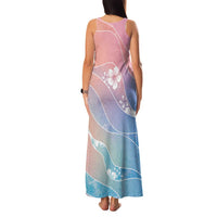 Aloha Hawaii Floral Tapa Family Matching Tank Maxi Dress and Hawaiian Shirt Patchwork Pastel Candy - Polynesian Pride