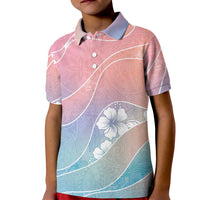 Aloha Hawaii Floral Tapa Kid Polo Shirt Patchwork Pastel Candy LT7 Kid Pastel - Polynesian Pride