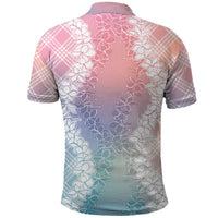 Hawaii Aloha Plumeria Lei Pastel Candy Palaka Polo Shirt LT7 - Polynesian Pride