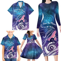 New Zealand Mother's Day Family Matching Long Sleeve Bodycon Dress and Hawaiian Shirt Maori Hari Ra Mama LT7 - Polynesian Pride
