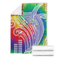 Aloha Pride Rainbow Tie Dye Blanket Humpback Whale - Love is Love