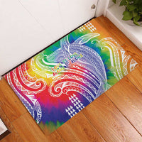 Aloha Pride Rainbow Tie Dye Rubber Doormat Humpback Whale - Love is Love