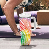 Aloha Pride Rainbow Tie Dye Tumbler With Handle Humpback Whale - Love is Love