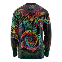 Hawaii Pride Long Sleeve Shirt Rainbow Swirls