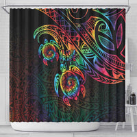 Hawaii Pride Shower Curtain Rainbow Swirls