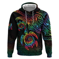 Hawaii Pride Zip Hoodie Rainbow Swirls