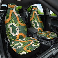 Aloha Festive Hawaii Car Seat Cover Mokihana - Maile and Ilima on Forest Green - Polynesian Pride
