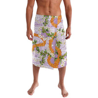 Aloha Festive Hawaii Lavalava Mokihana - Maile and Ilima on Lilac - Polynesian Pride