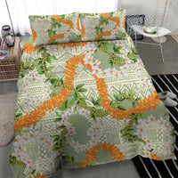 Aloha Festive Hawaii Bedding Set Mokihana - Maile Leis in Muted Summer - Polynesian Pride