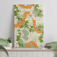 Aloha Festive Hawaii Canvas Wall Art Mokihana - Maile Leis in Muted Summer - Polynesian Pride