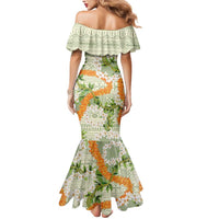 Aloha Festive Hawaii Mermaid Dress Mokihana - Maile Leis in Muted Summer - Polynesian Pride