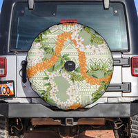 Aloha Festive Hawaii Spare Tire Cover Mokihana - Maile Leis in Muted Summer - Polynesian Pride
