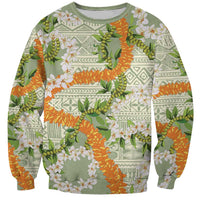 Aloha Festive Hawaii Sweatshirt Mokihana - Maile Leis in Muted Summer - Polynesian Pride