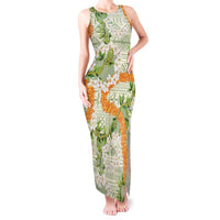 Aloha Festive Hawaii Tank Maxi Dress Mokihana - Maile Leis in Muted Summer - Polynesian Pride
