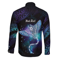 Polynesian Tala Manta Ray Family Matching Off Shoulder Maxi Dress and Hawaiian Shirt Nowhere You Could Go That I Won't Be With You - Polynesian Pride